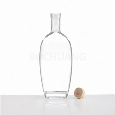 Bottiglia di liquore di vetru da 750 ml cù tappu